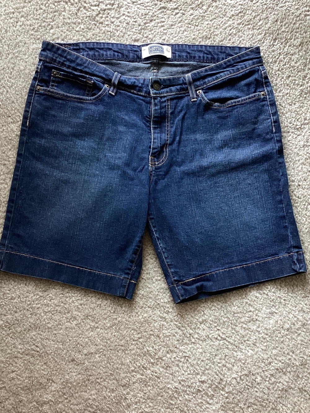 Signature by Levi Strauss Indigo Denim Bermuda Shorts